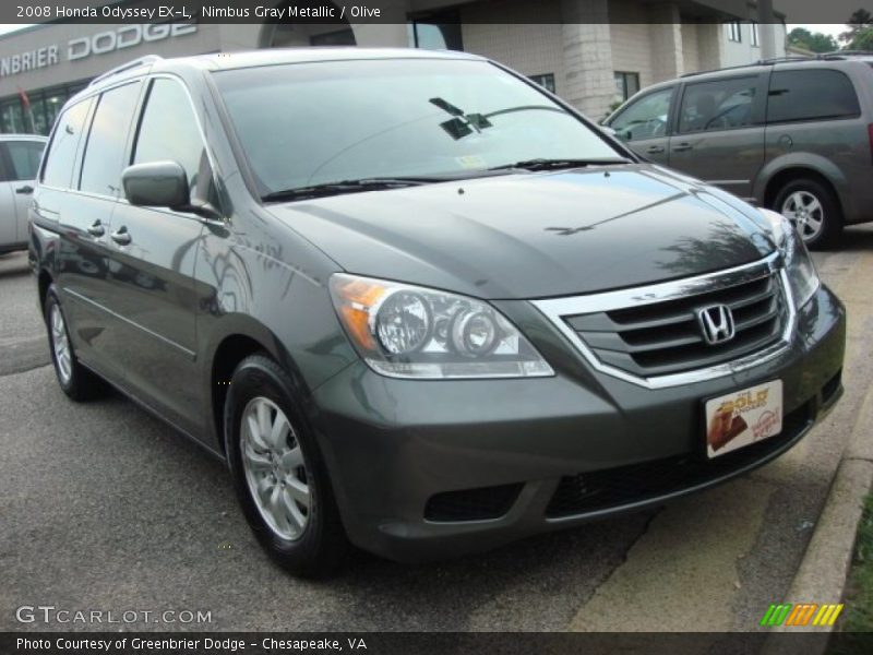 Nimbus Gray Metallic / Olive 2008 Honda Odyssey EX-L