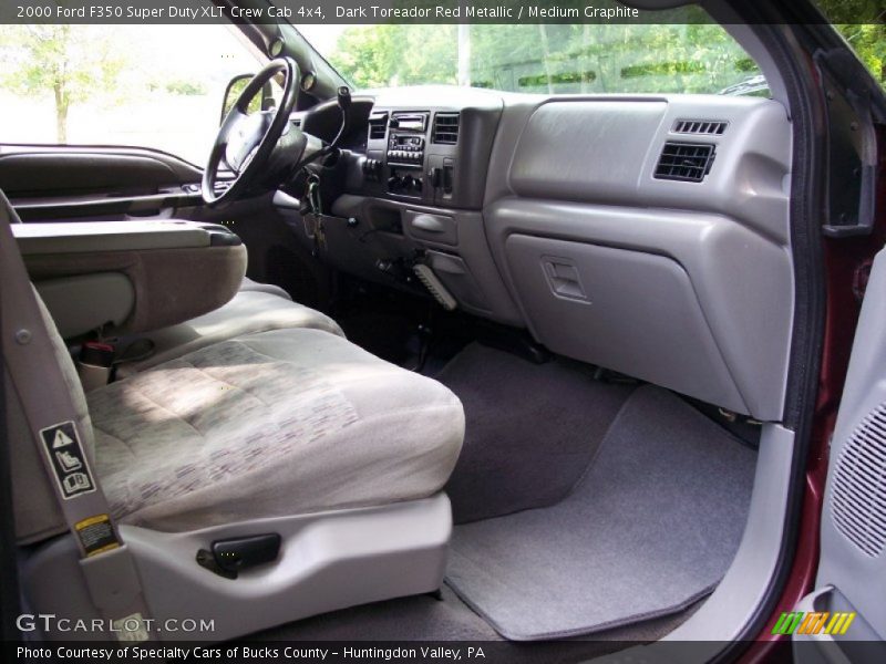 Dark Toreador Red Metallic / Medium Graphite 2000 Ford F350 Super Duty XLT Crew Cab 4x4