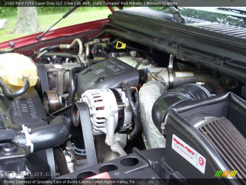 Dark Toreador Red Metallic / Medium Graphite 2000 Ford F350 Super Duty XLT Crew Cab 4x4