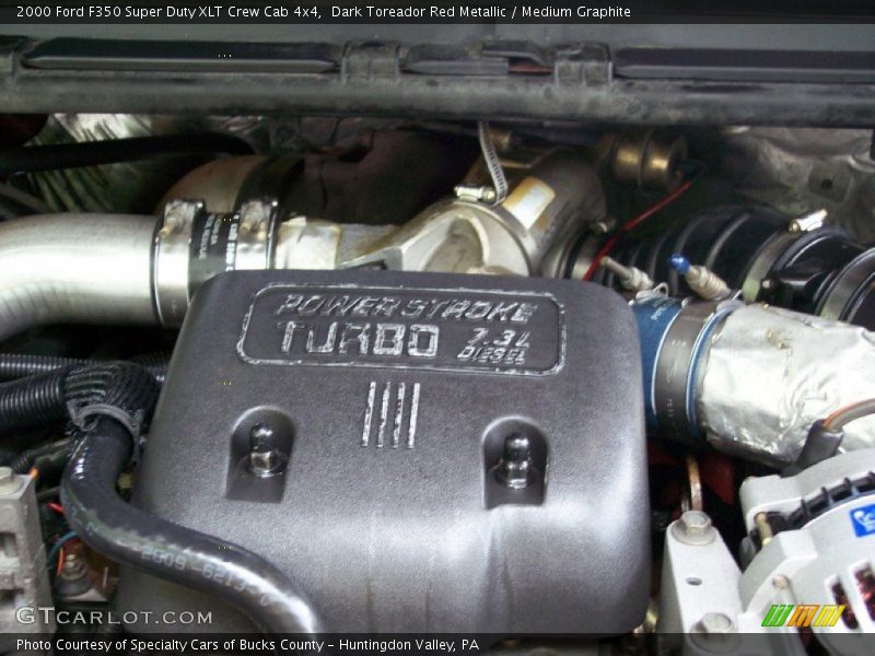 Dark Toreador Red Metallic / Medium Graphite 2000 Ford F350 Super Duty XLT Crew Cab 4x4