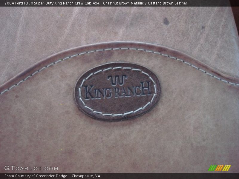 Chestnut Brown Metallic / Castano Brown Leather 2004 Ford F350 Super Duty King Ranch Crew Cab 4x4