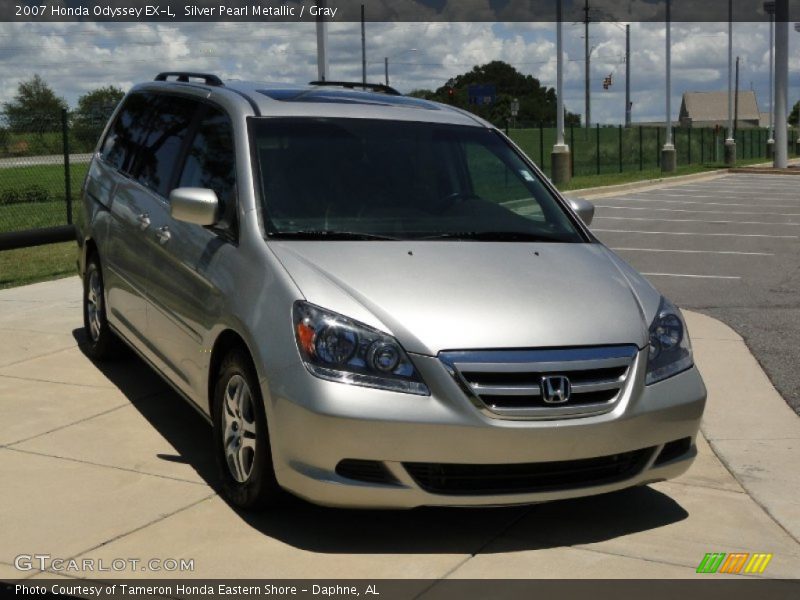 Silver Pearl Metallic / Gray 2007 Honda Odyssey EX-L