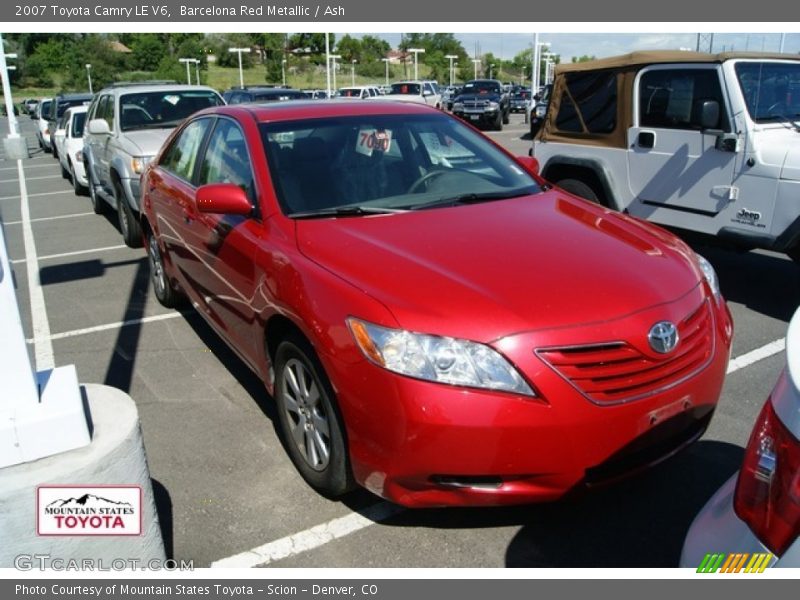 Barcelona Red Metallic / Ash 2007 Toyota Camry LE V6