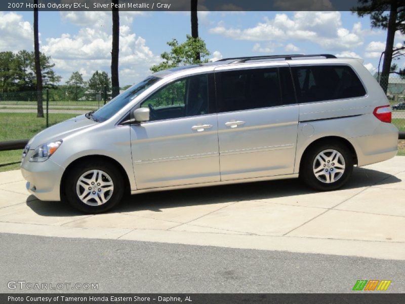 Silver Pearl Metallic / Gray 2007 Honda Odyssey EX-L