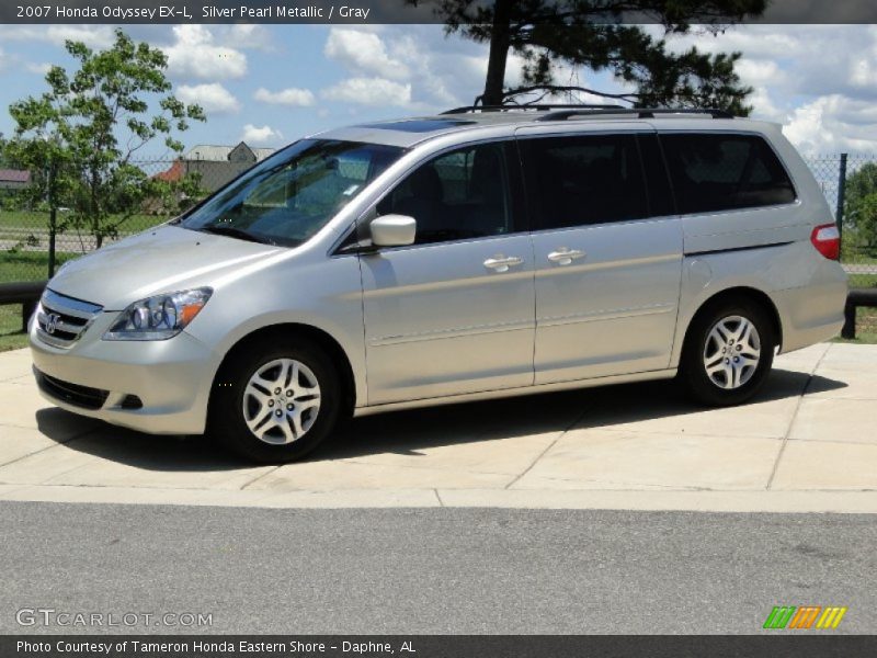 Silver Pearl Metallic / Gray 2007 Honda Odyssey EX-L
