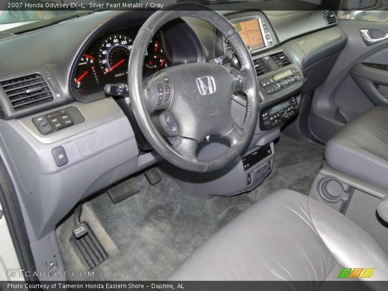 Silver Pearl Metallic / Gray 2007 Honda Odyssey EX-L