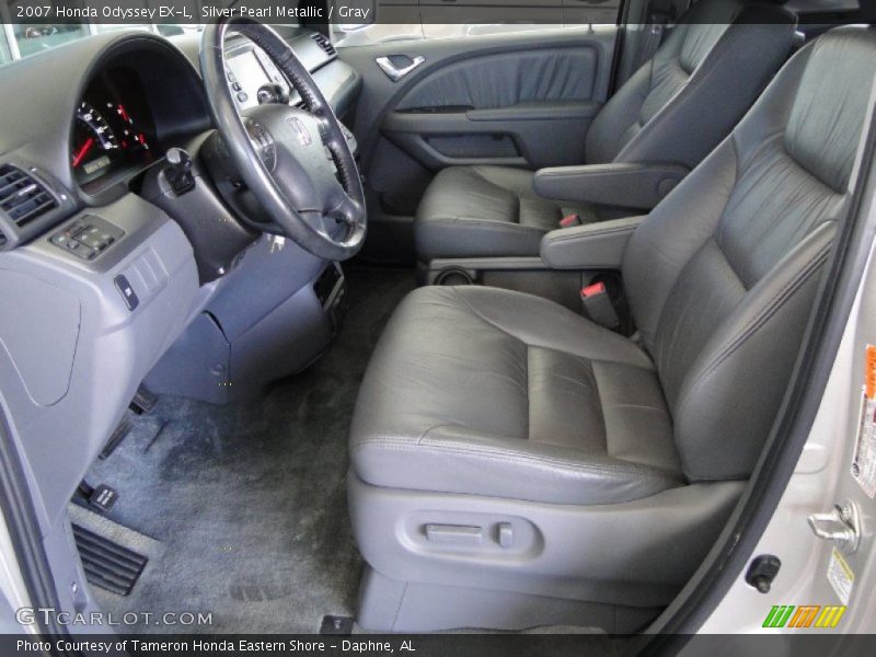 Silver Pearl Metallic / Gray 2007 Honda Odyssey EX-L