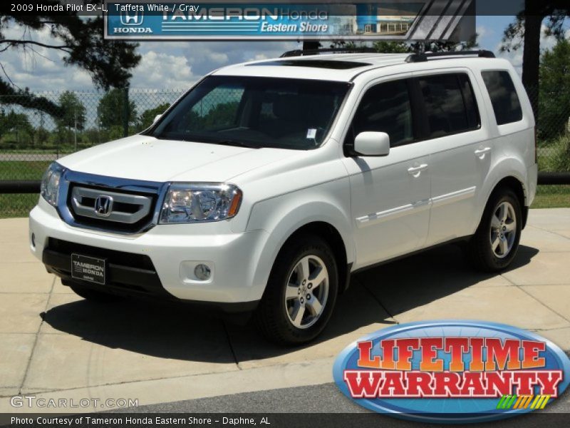 Taffeta White / Gray 2009 Honda Pilot EX-L