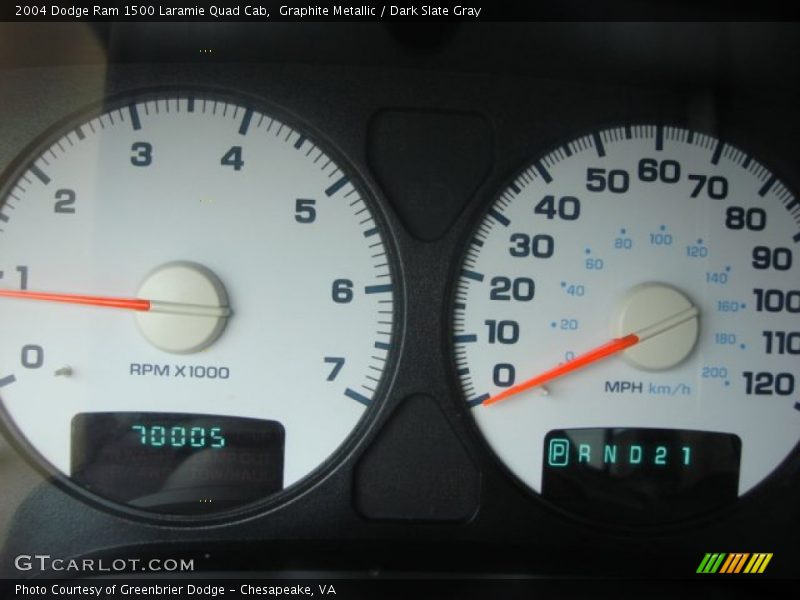 Graphite Metallic / Dark Slate Gray 2004 Dodge Ram 1500 Laramie Quad Cab