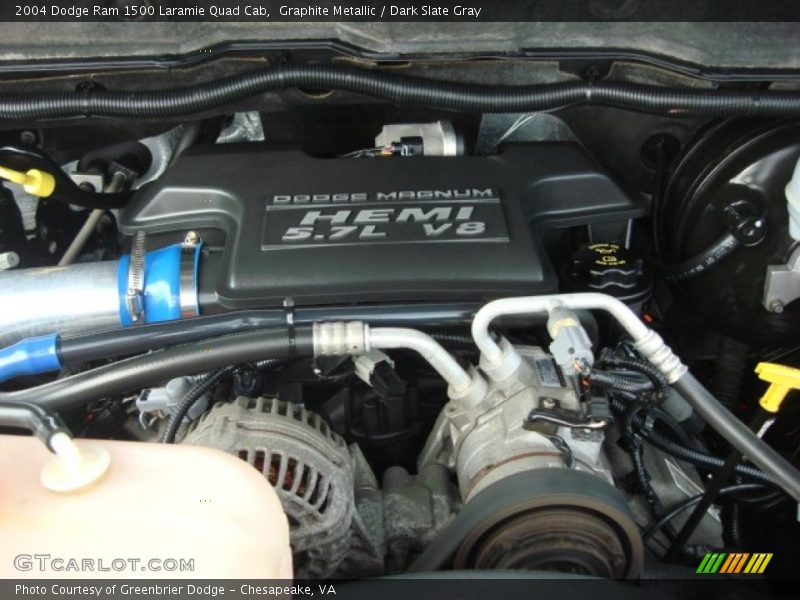 Graphite Metallic / Dark Slate Gray 2004 Dodge Ram 1500 Laramie Quad Cab