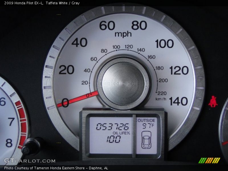 Taffeta White / Gray 2009 Honda Pilot EX-L