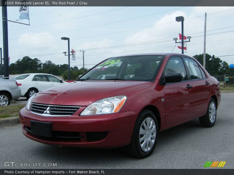 Rio Red Pearl / Gray 2006 Mitsubishi Lancer ES