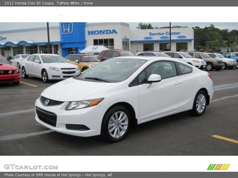 Taffeta White / Stone 2012 Honda Civic EX Coupe