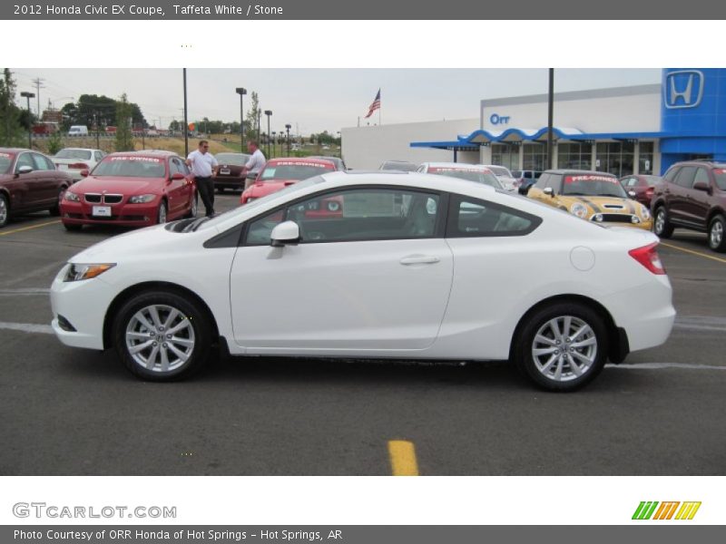 Taffeta White / Stone 2012 Honda Civic EX Coupe