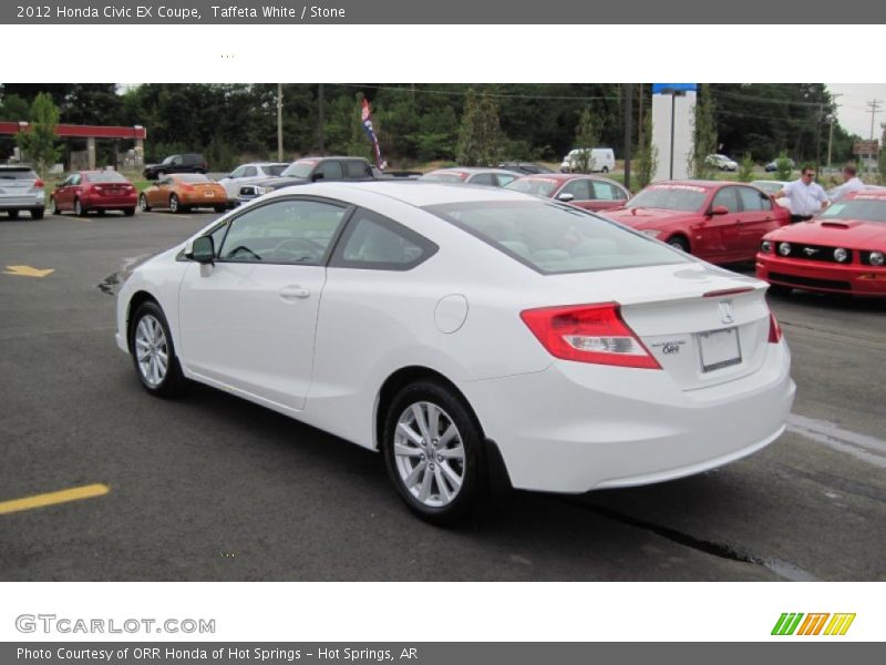 Taffeta White / Stone 2012 Honda Civic EX Coupe