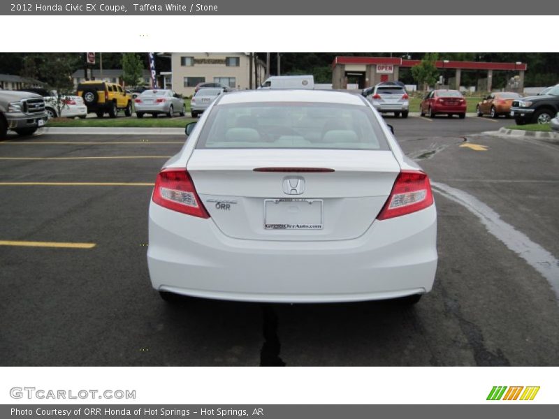 Taffeta White / Stone 2012 Honda Civic EX Coupe