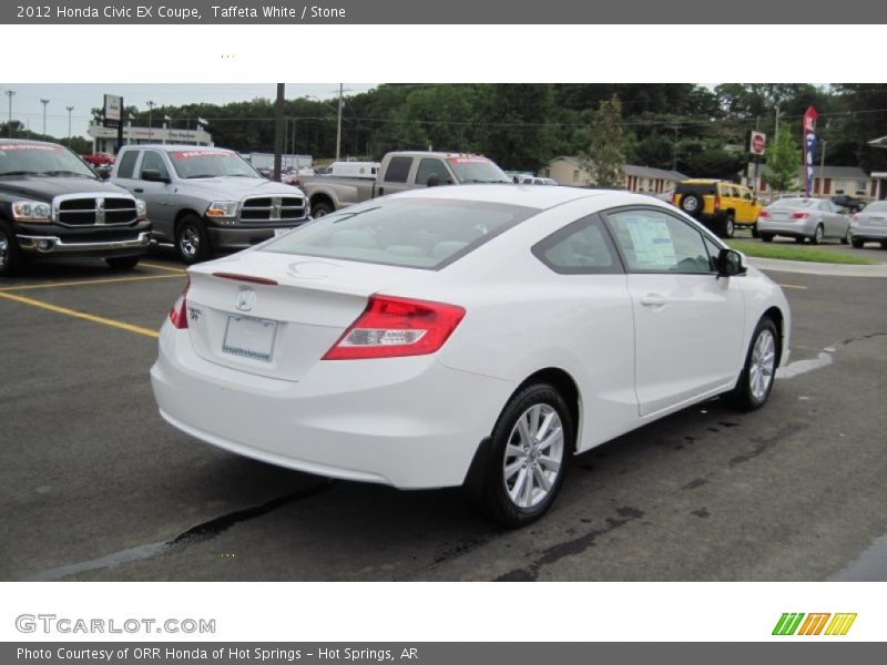 Taffeta White / Stone 2012 Honda Civic EX Coupe