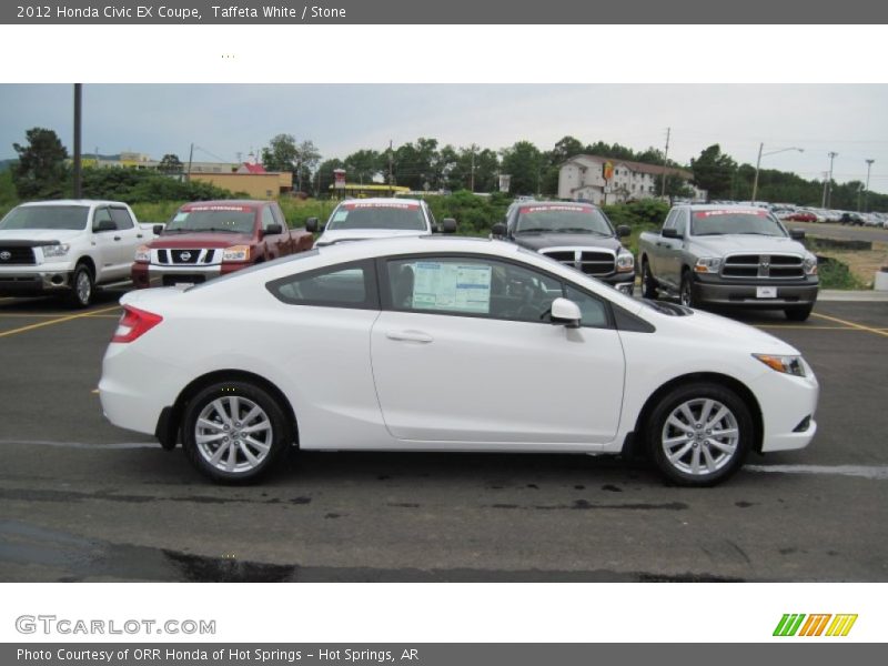 Taffeta White / Stone 2012 Honda Civic EX Coupe