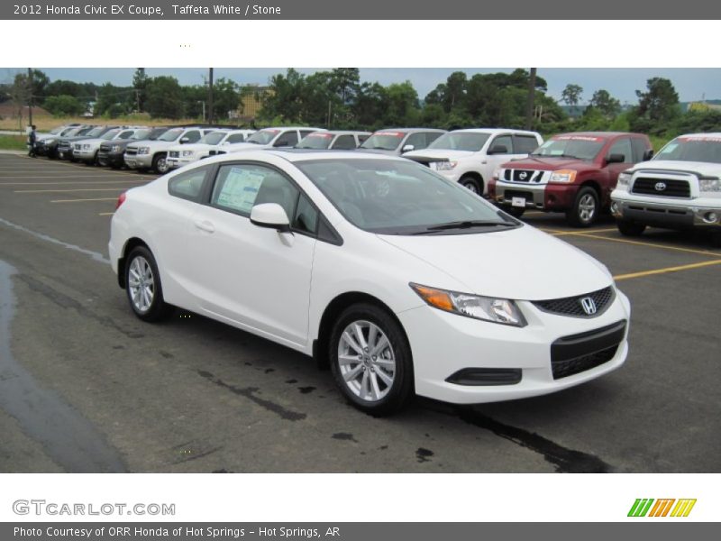 Taffeta White / Stone 2012 Honda Civic EX Coupe