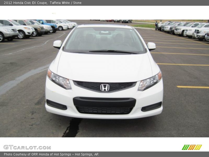 Taffeta White / Stone 2012 Honda Civic EX Coupe