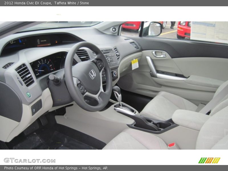 Taffeta White / Stone 2012 Honda Civic EX Coupe