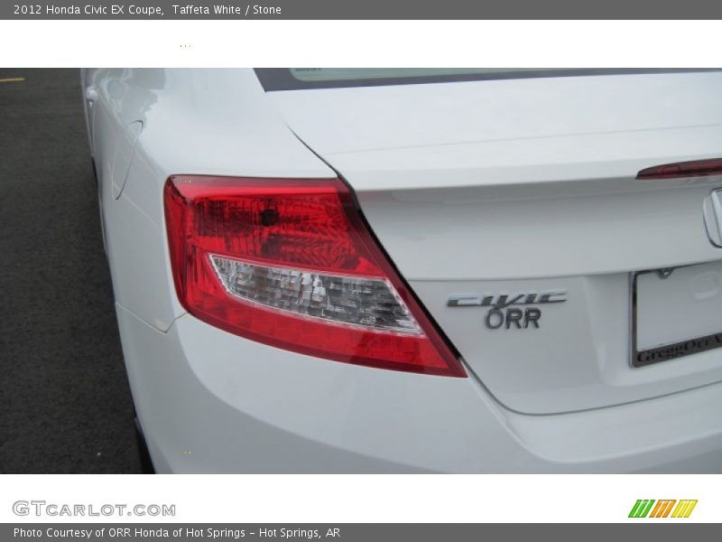 Taffeta White / Stone 2012 Honda Civic EX Coupe