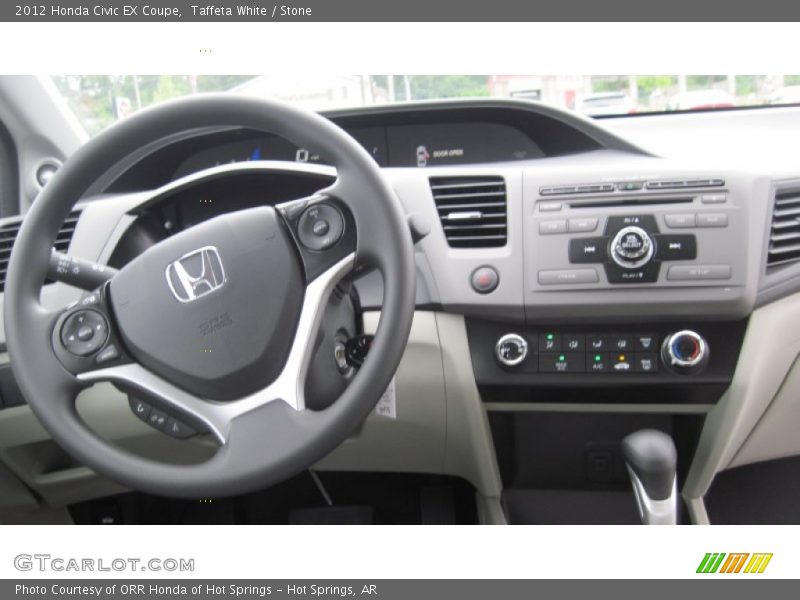 Taffeta White / Stone 2012 Honda Civic EX Coupe