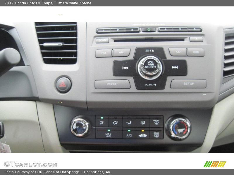 Taffeta White / Stone 2012 Honda Civic EX Coupe