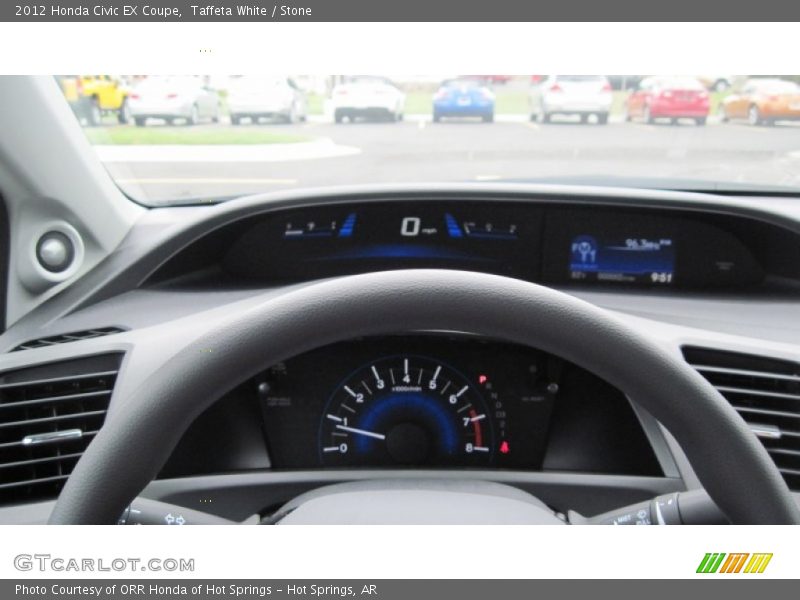 Taffeta White / Stone 2012 Honda Civic EX Coupe