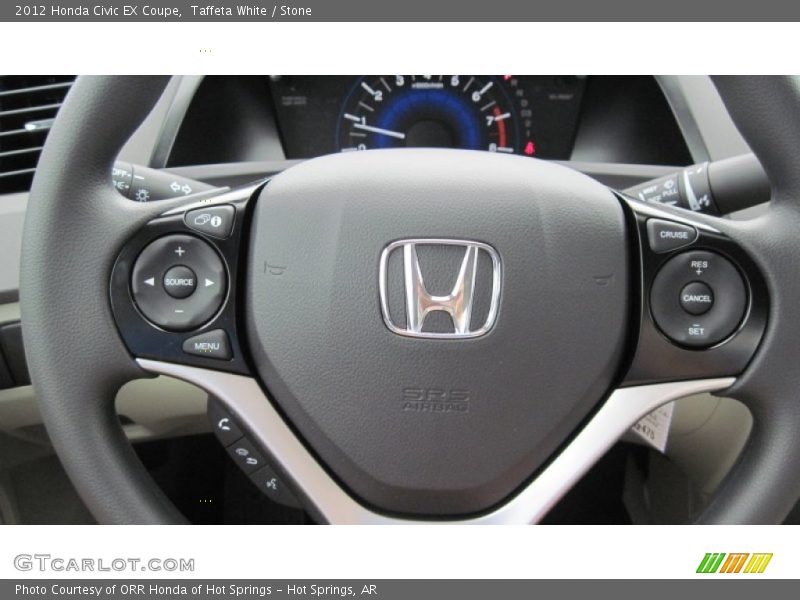 Taffeta White / Stone 2012 Honda Civic EX Coupe