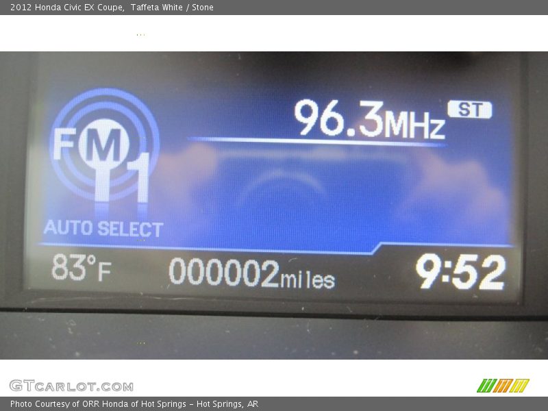Taffeta White / Stone 2012 Honda Civic EX Coupe