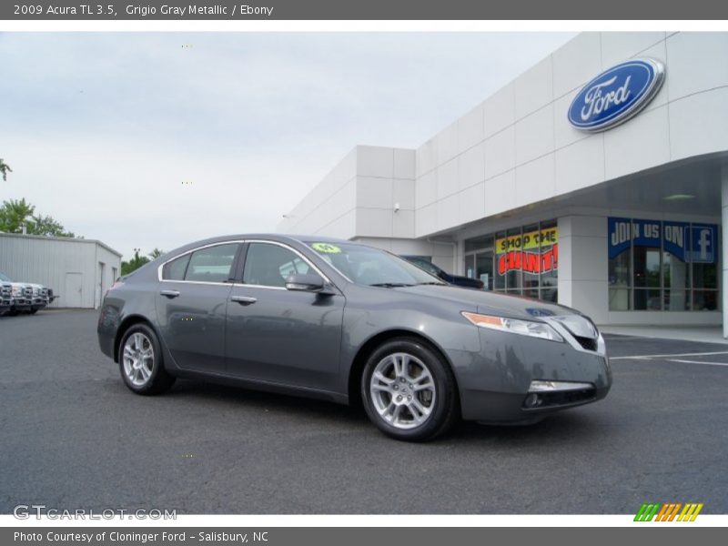 Grigio Gray Metallic / Ebony 2009 Acura TL 3.5