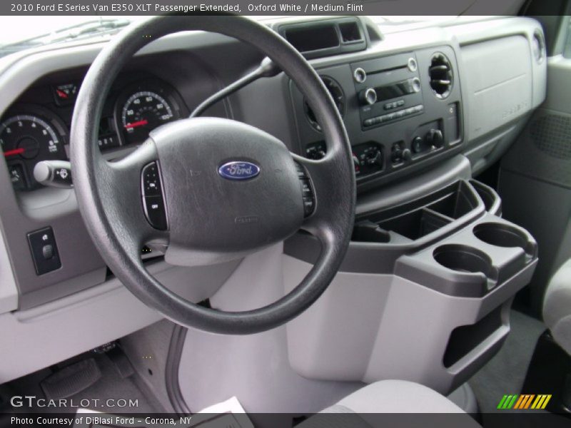 Oxford White / Medium Flint 2010 Ford E Series Van E350 XLT Passenger Extended