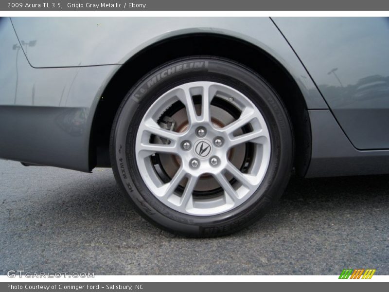 Grigio Gray Metallic / Ebony 2009 Acura TL 3.5