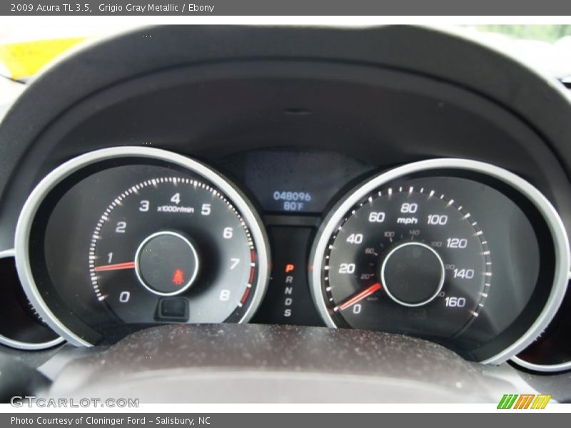 Grigio Gray Metallic / Ebony 2009 Acura TL 3.5