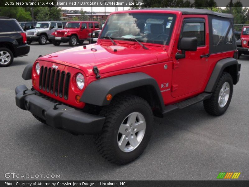 Flame Red / Dark Slate Gray/Medium Slate Gray 2009 Jeep Wrangler X 4x4