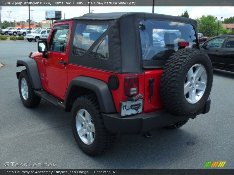 Flame Red / Dark Slate Gray/Medium Slate Gray 2009 Jeep Wrangler X 4x4