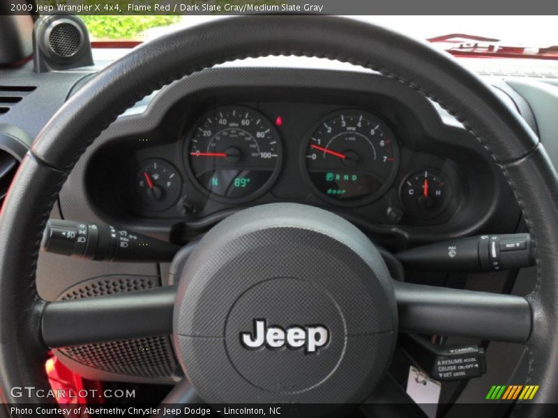 Flame Red / Dark Slate Gray/Medium Slate Gray 2009 Jeep Wrangler X 4x4