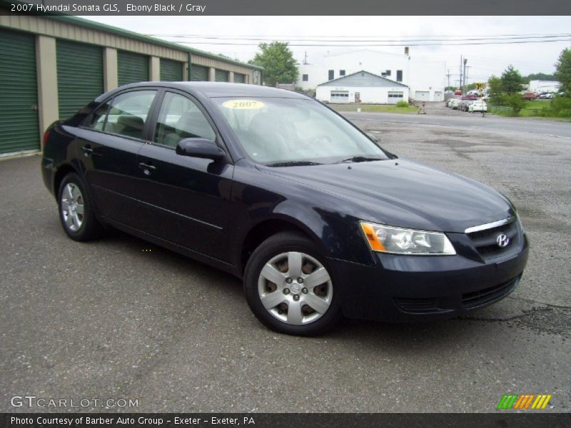 Ebony Black / Gray 2007 Hyundai Sonata GLS