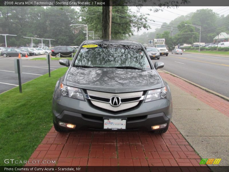 Sterling Gray Metallic / Taupe 2008 Acura MDX Technology