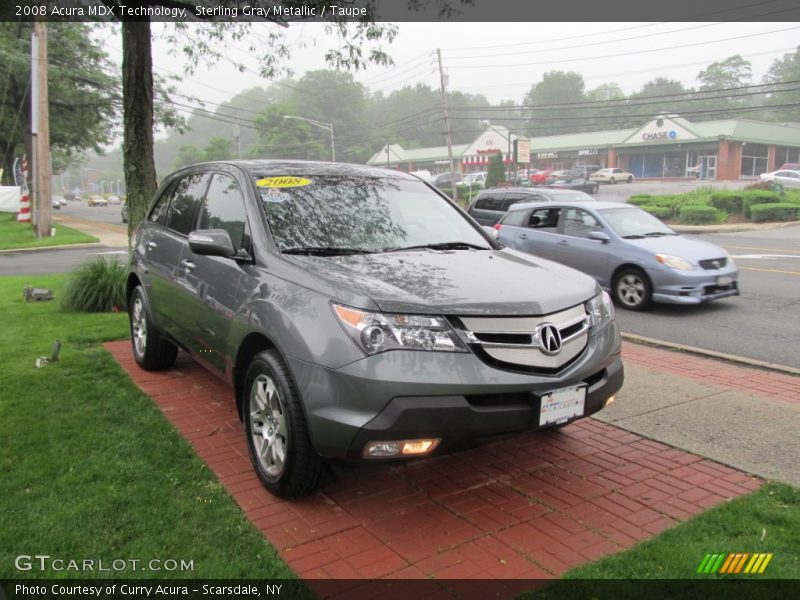 Sterling Gray Metallic / Taupe 2008 Acura MDX Technology