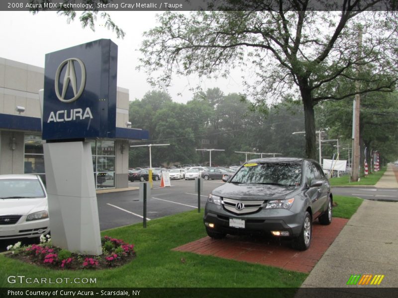 Sterling Gray Metallic / Taupe 2008 Acura MDX Technology