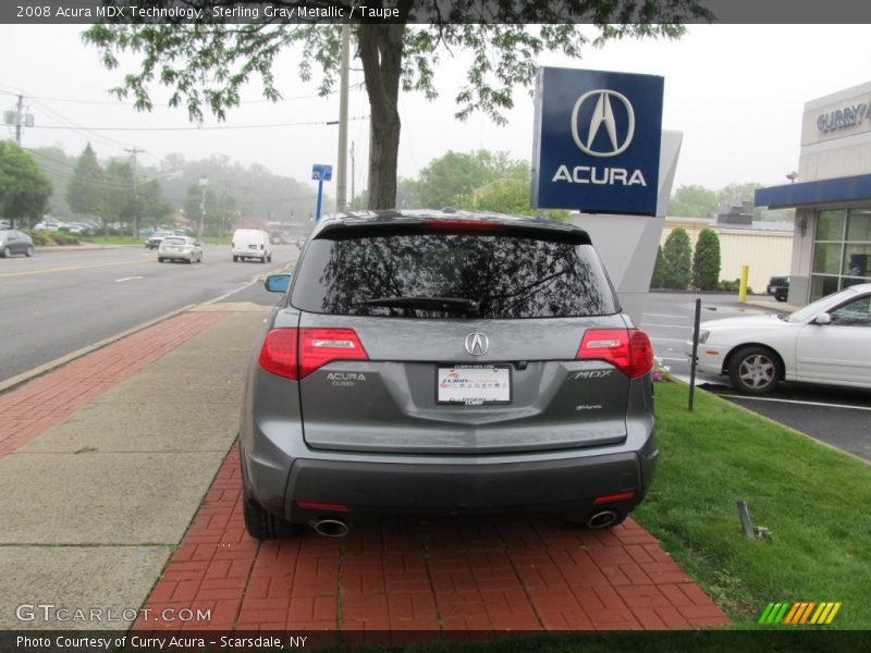 Sterling Gray Metallic / Taupe 2008 Acura MDX Technology
