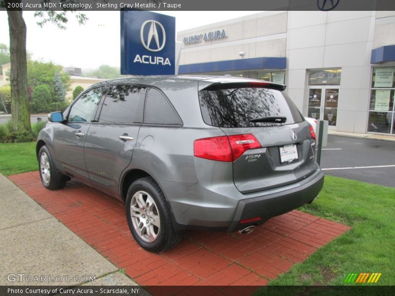 Sterling Gray Metallic / Taupe 2008 Acura MDX Technology