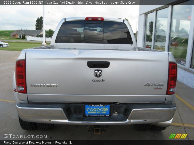 Bright Silver Metallic / Medium Slate Gray 2006 Dodge Ram 3500 SLT Mega Cab 4x4 Dually