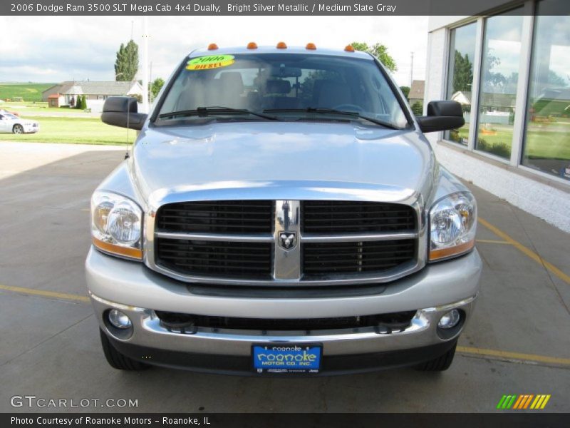 Bright Silver Metallic / Medium Slate Gray 2006 Dodge Ram 3500 SLT Mega Cab 4x4 Dually