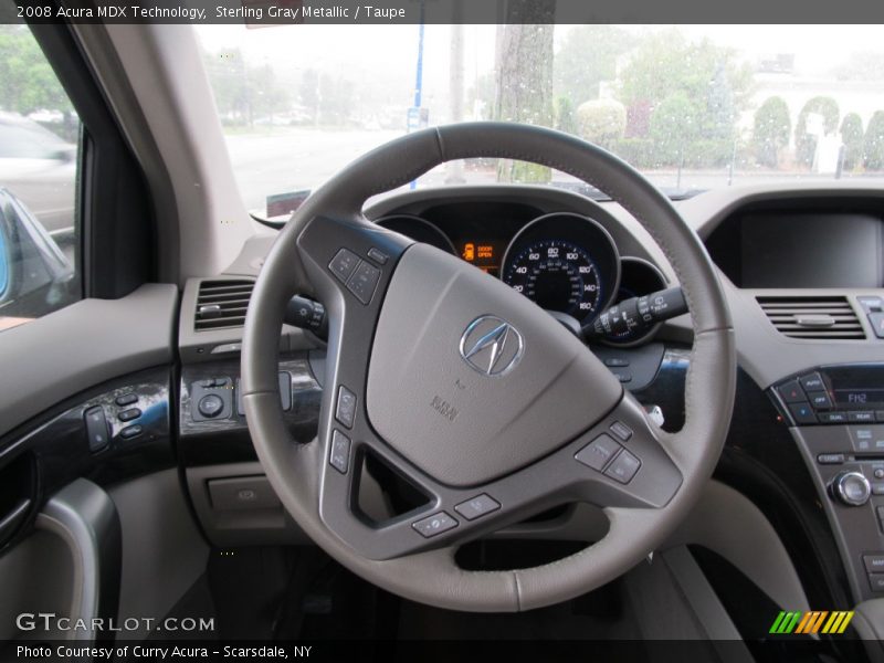 Sterling Gray Metallic / Taupe 2008 Acura MDX Technology