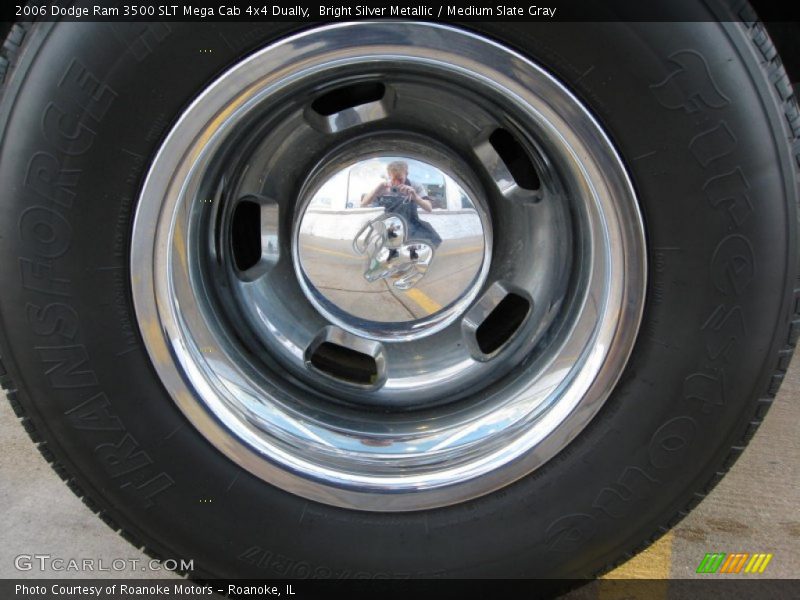 Bright Silver Metallic / Medium Slate Gray 2006 Dodge Ram 3500 SLT Mega Cab 4x4 Dually