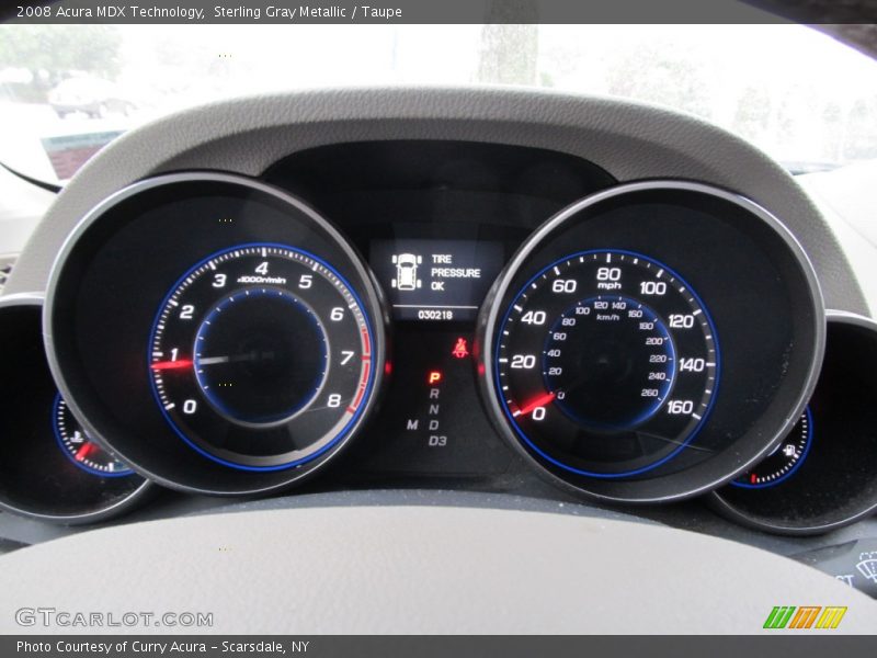 Sterling Gray Metallic / Taupe 2008 Acura MDX Technology