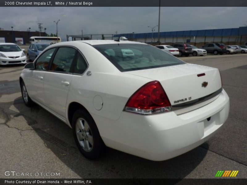 White / Neutral Beige 2008 Chevrolet Impala LT